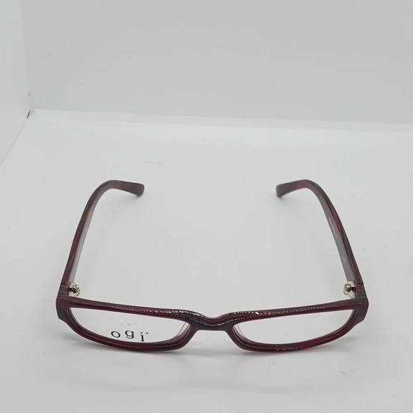 NWT WOMEN\'S OGI EYEGLASS FRAMES A7094 BURGUNDY STRIPE main image 4